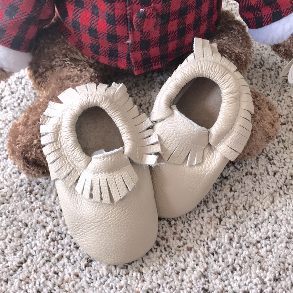 18-24 month genuine leather baby moccasins